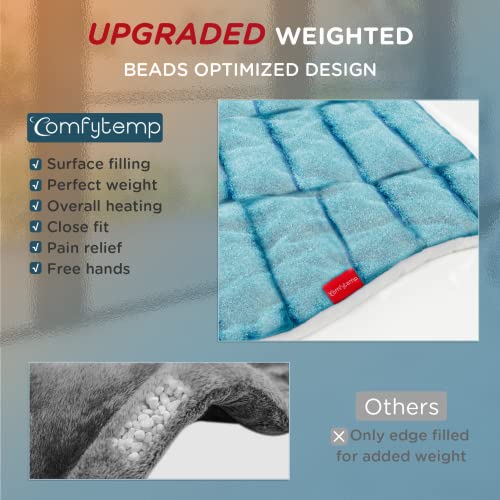 Blue 22"x33" XXL Weighted Electric Heating Pad N8621