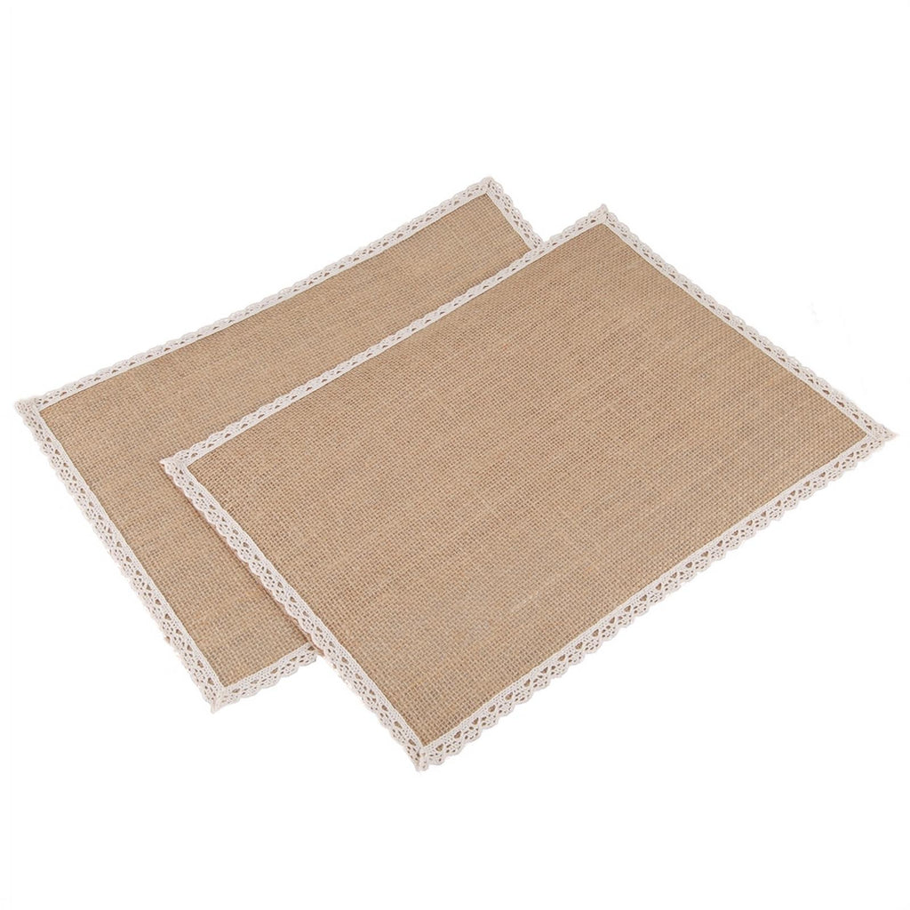 Natural Woven Linen Table Mat Set of 8 I379
