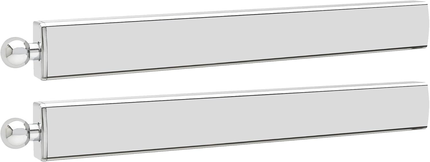 14" Pull Out Chrome Clothes Storage Hanging Rack (2 Pack) G125