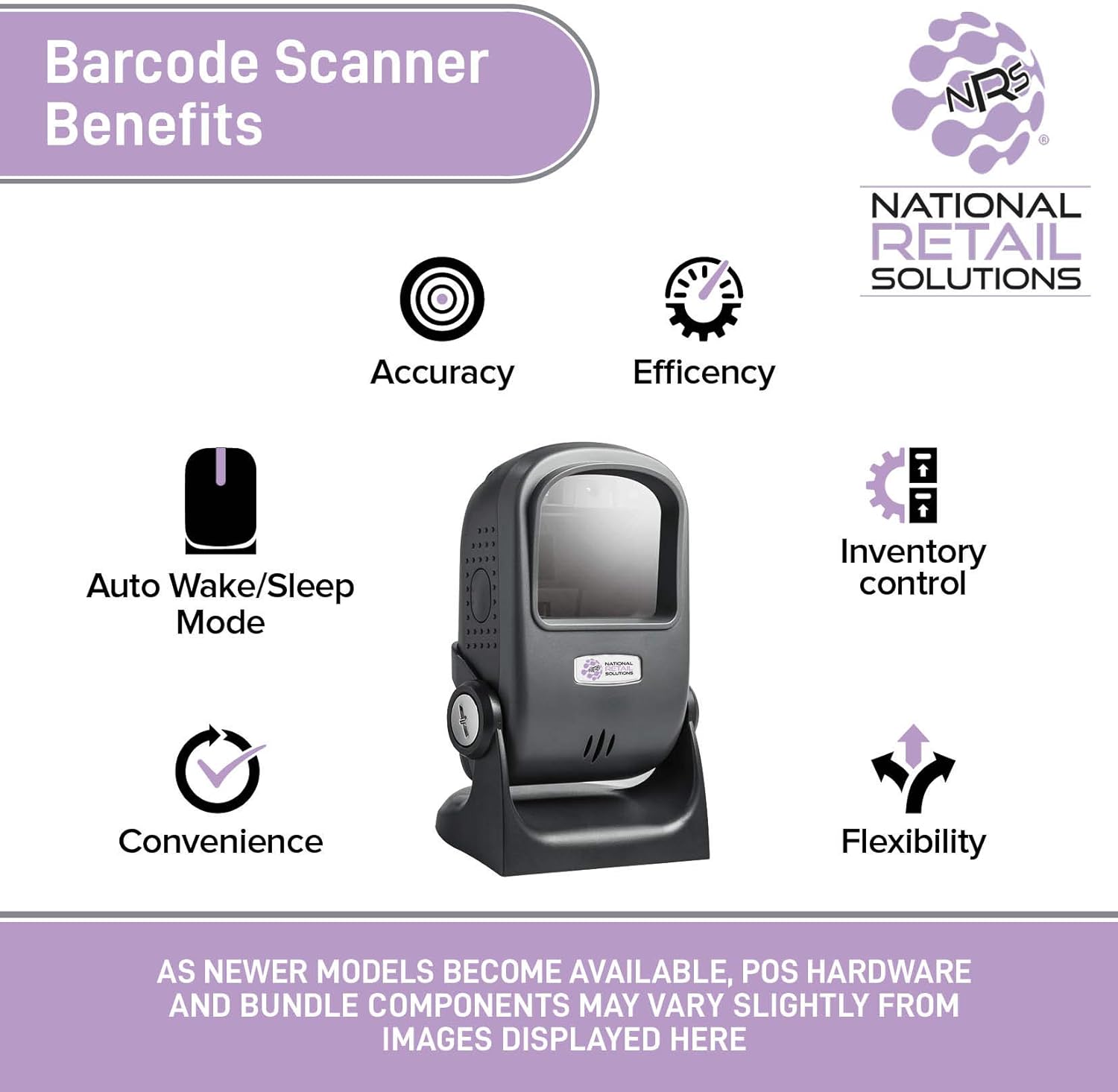 POS System Bundle with Touch Screen Monitor, Barcode Scanner & Thermal Receipt Printer I365342