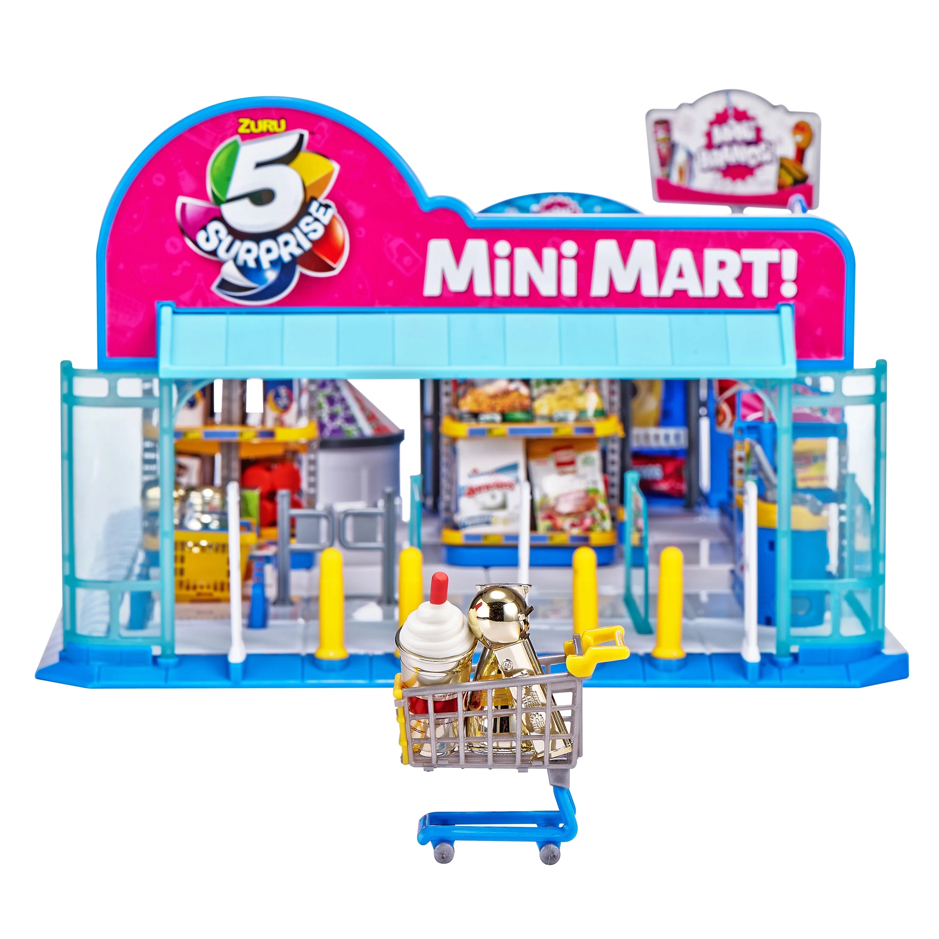 Mini Brands Series 2 Electronic Mini Mart with 4 Mystery Mini Brands Playset J431