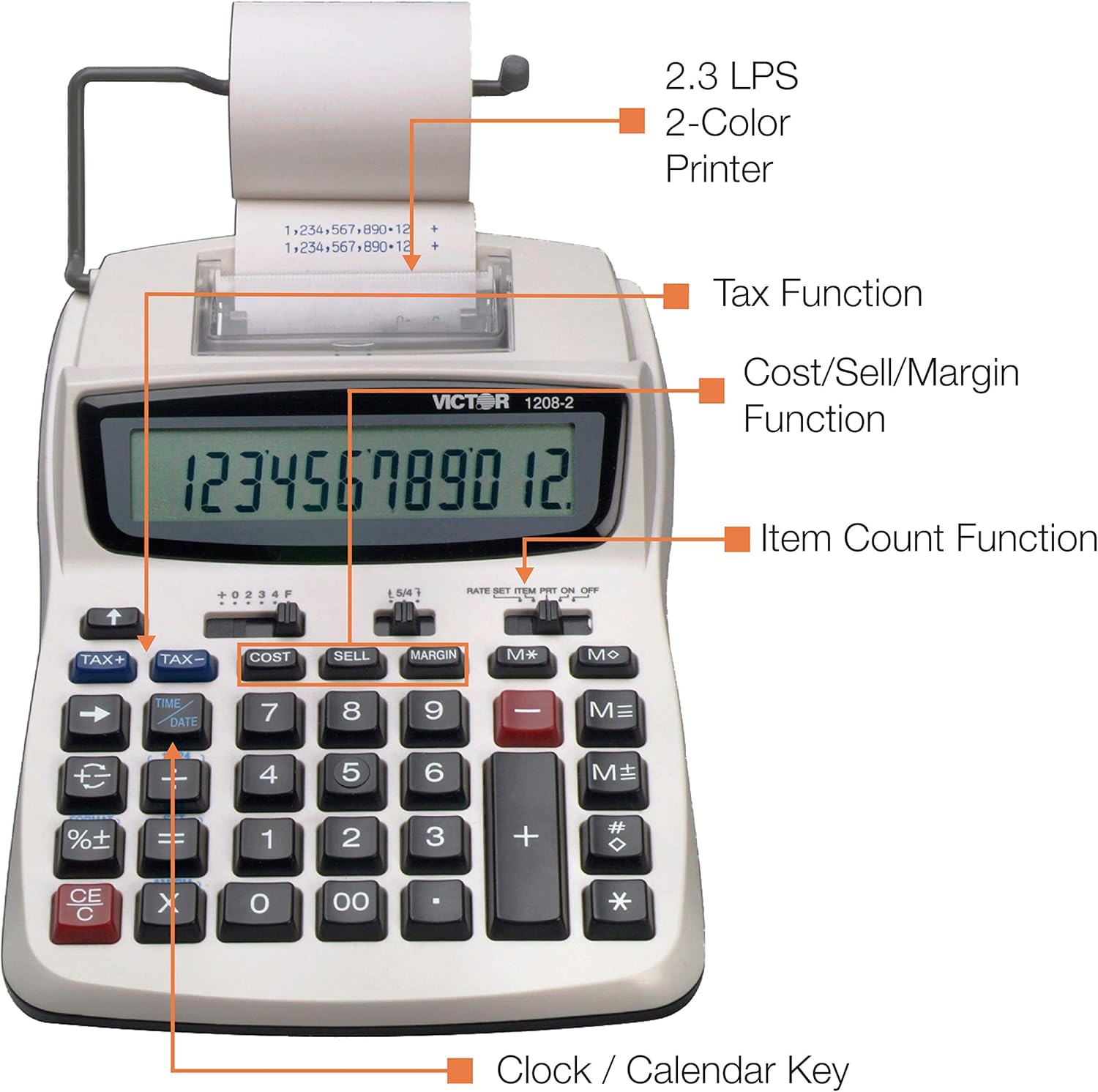 12 Digit LCD Display Printing Calculator R258914