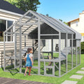 Large Catio Outdoor Cat Enclosure with 7 Platforms, 2 Resting Box and 2 Bridges, 71 x 71 x 97 inch E54075
