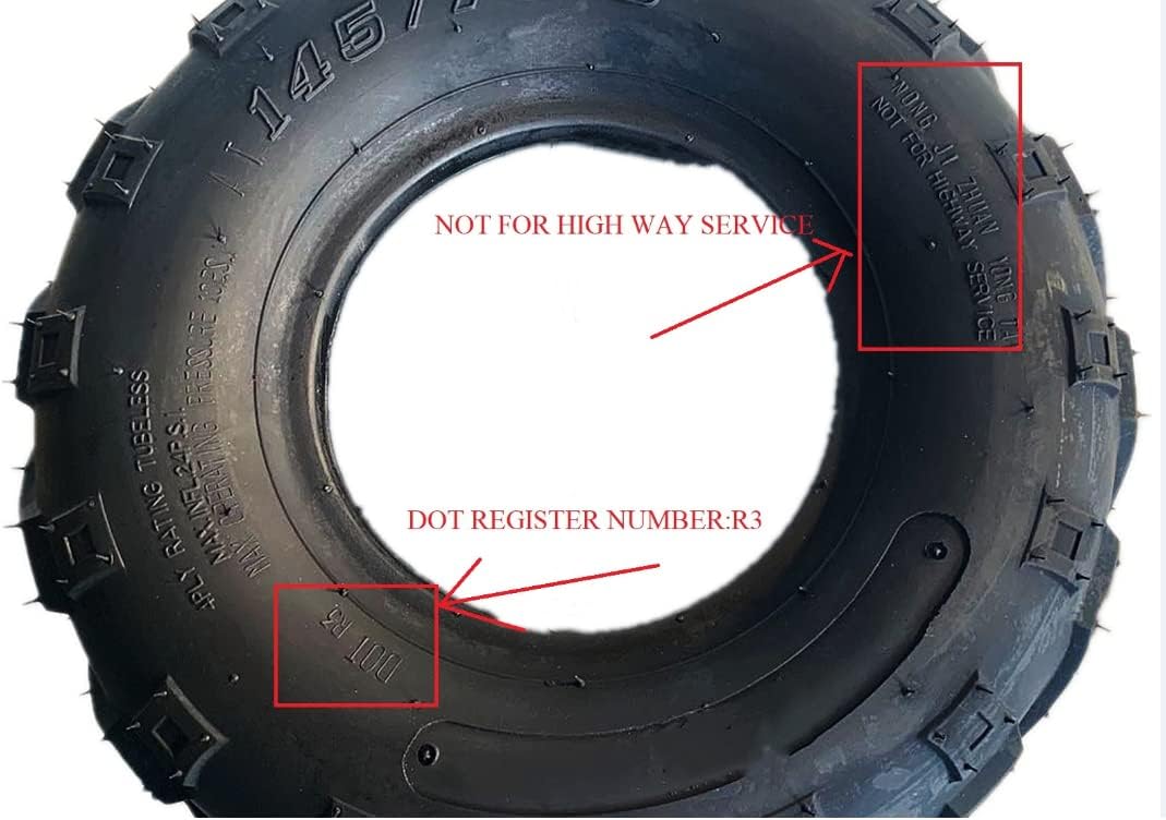 Set of 4 All Terrain ATV UTV Tires 25x8-12 Front 25x10-12 Rear 6PR X623178