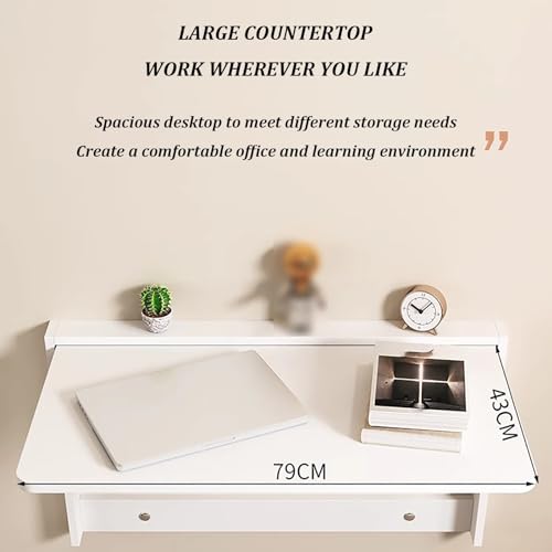 Fold Down Wall-Mounted Drop-Leaf Table (L60*W40cm) J83238