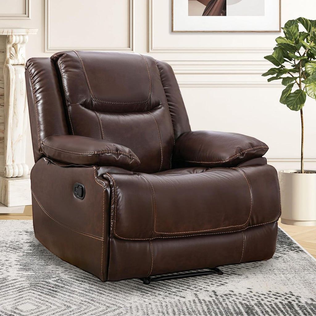 Genuine Leather Manual Reclining Chair T392804