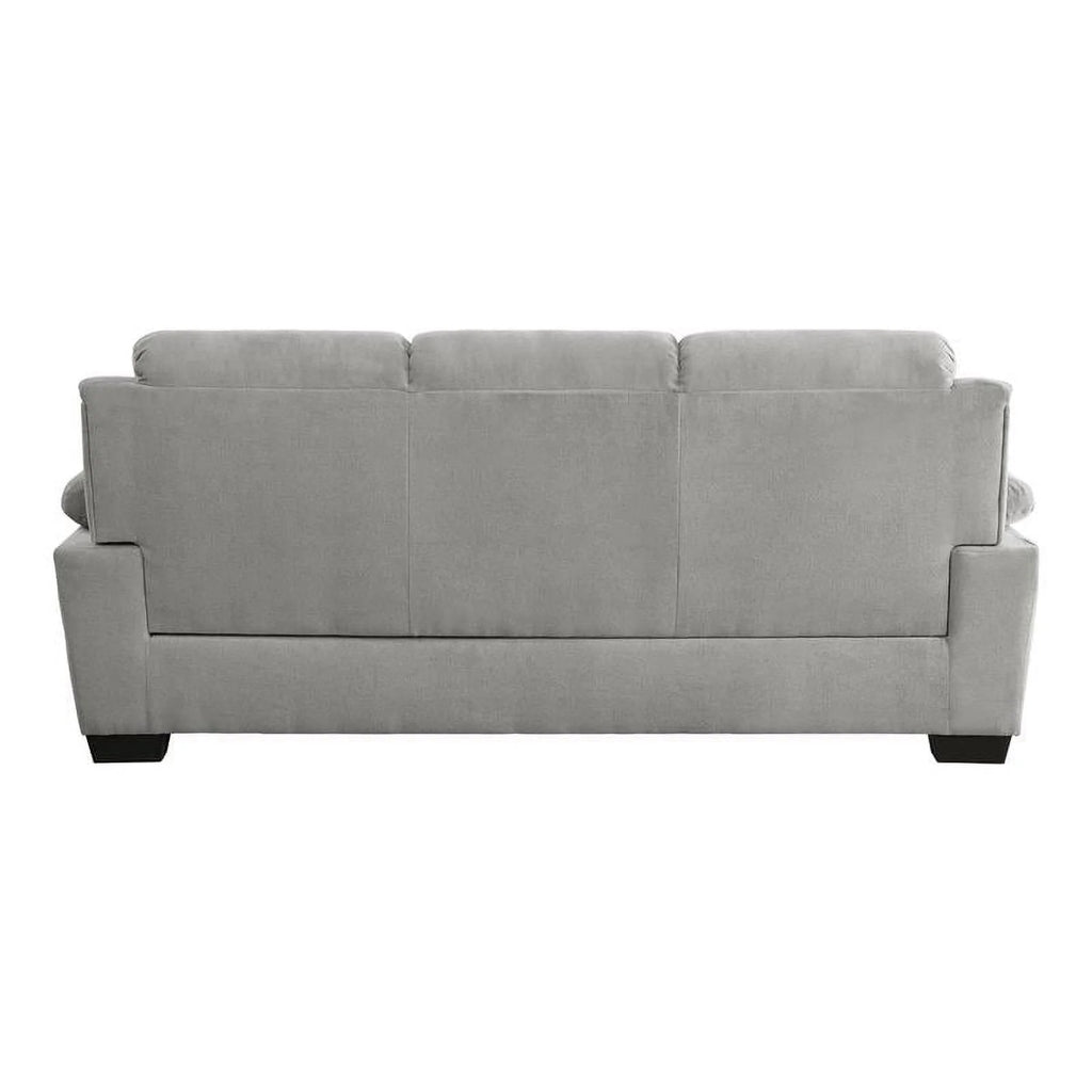 Light Gray Textured Fabric Sofa O125373