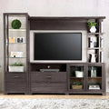 Gray Solid Wood TV Stand Set 3pcs H6319