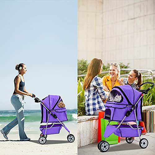 Pink 3 Wheels Pet Stroller D59661