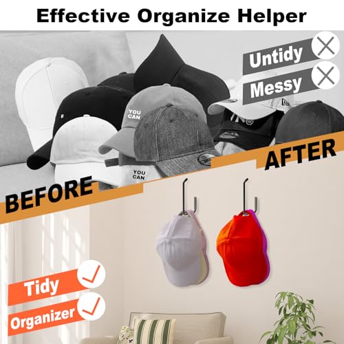 2Pcs Wall Hat Rack with Strong Adhesive A397