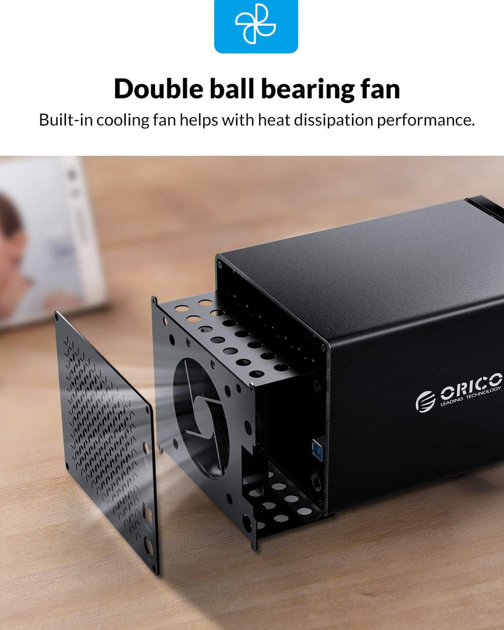 5 Bay Hard Drive Enclosure Magnetic Aluminum USB 3.0 to SATA for 3.5 inch HDD Tool Free Storage Case P802