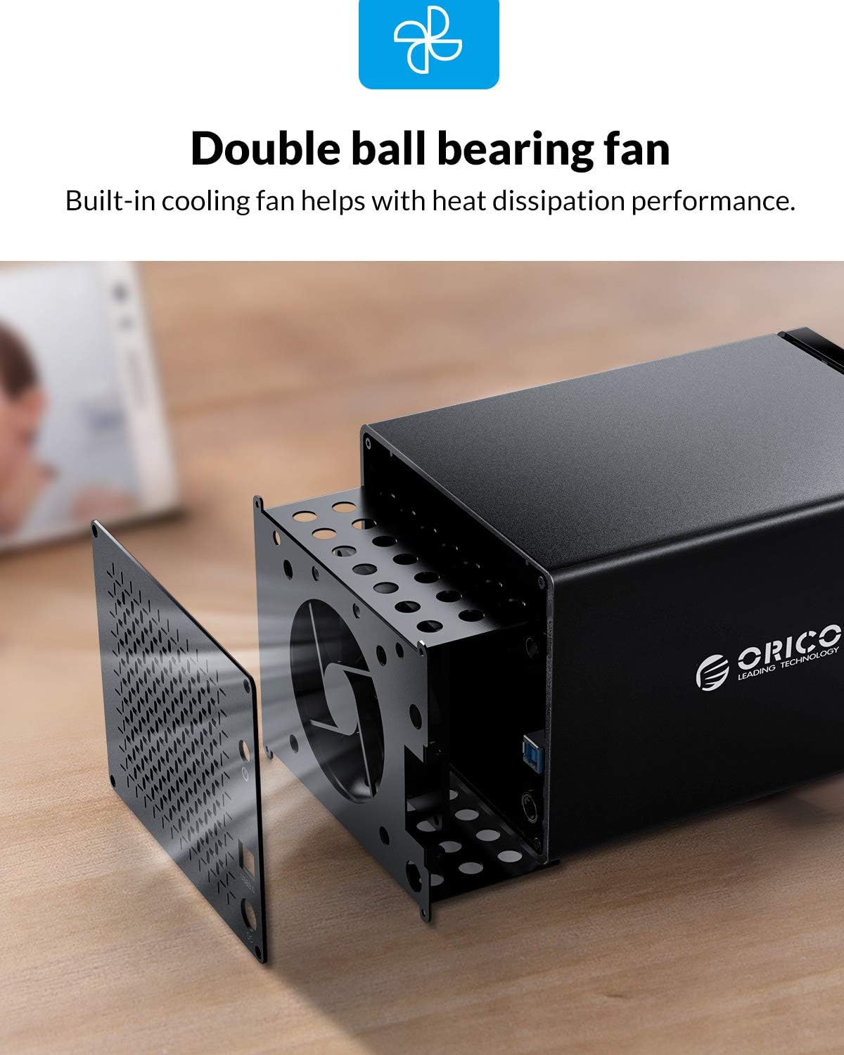 5 Bay Hard Drive Enclosure Magnetic Aluminum USB 3.0 to SATA for 3.5 inch HDD Tool Free Storage Case P802
