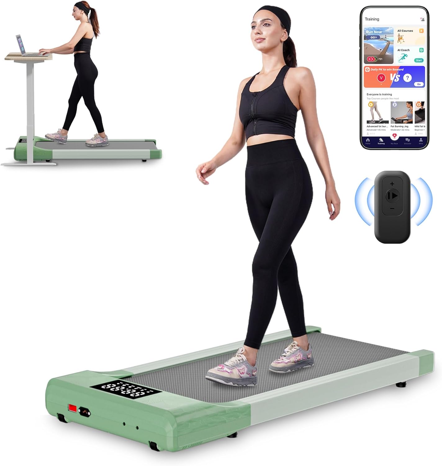 Walking Pad Under Desk Treadmill with LED Display W169373