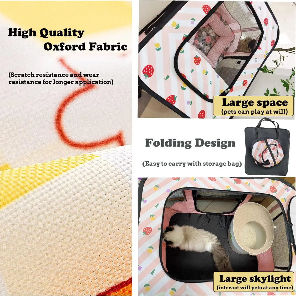 Portable Cat Cage Kennel D4194
