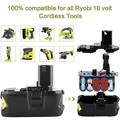 [2Pack] 18V 6.0 Ah Battery for Ryobi ONE+ System 18-Volt Cordless Tool Battery H871225