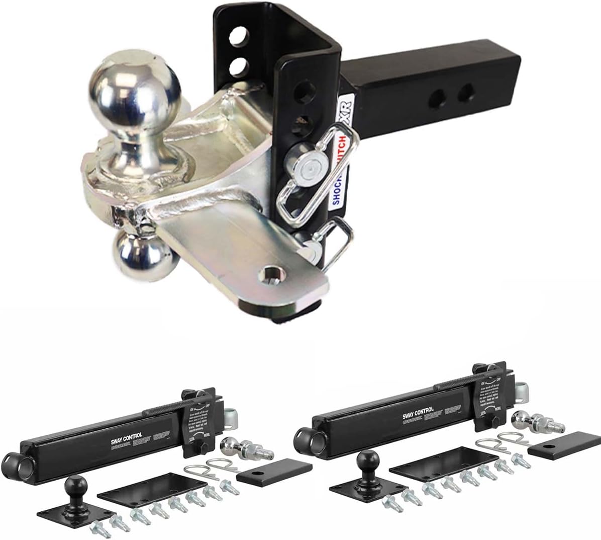 Adjustable Hitch Combo Ball & Sway Control Towing Kit S498345