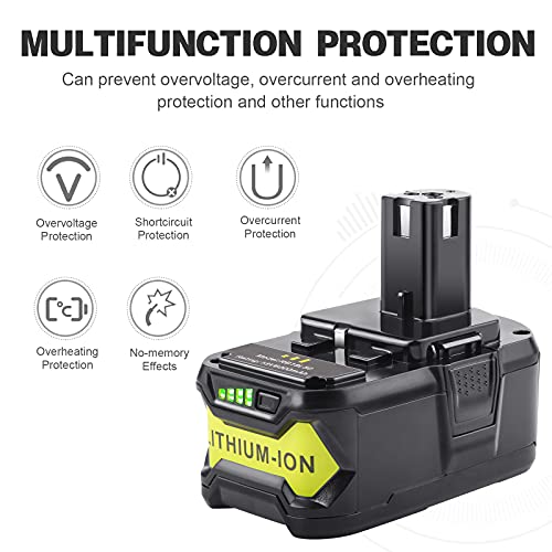 [2Pack] 18V 6.0 Ah Battery for Ryobi ONE+ System 18-Volt Cordless Tool Battery H871225