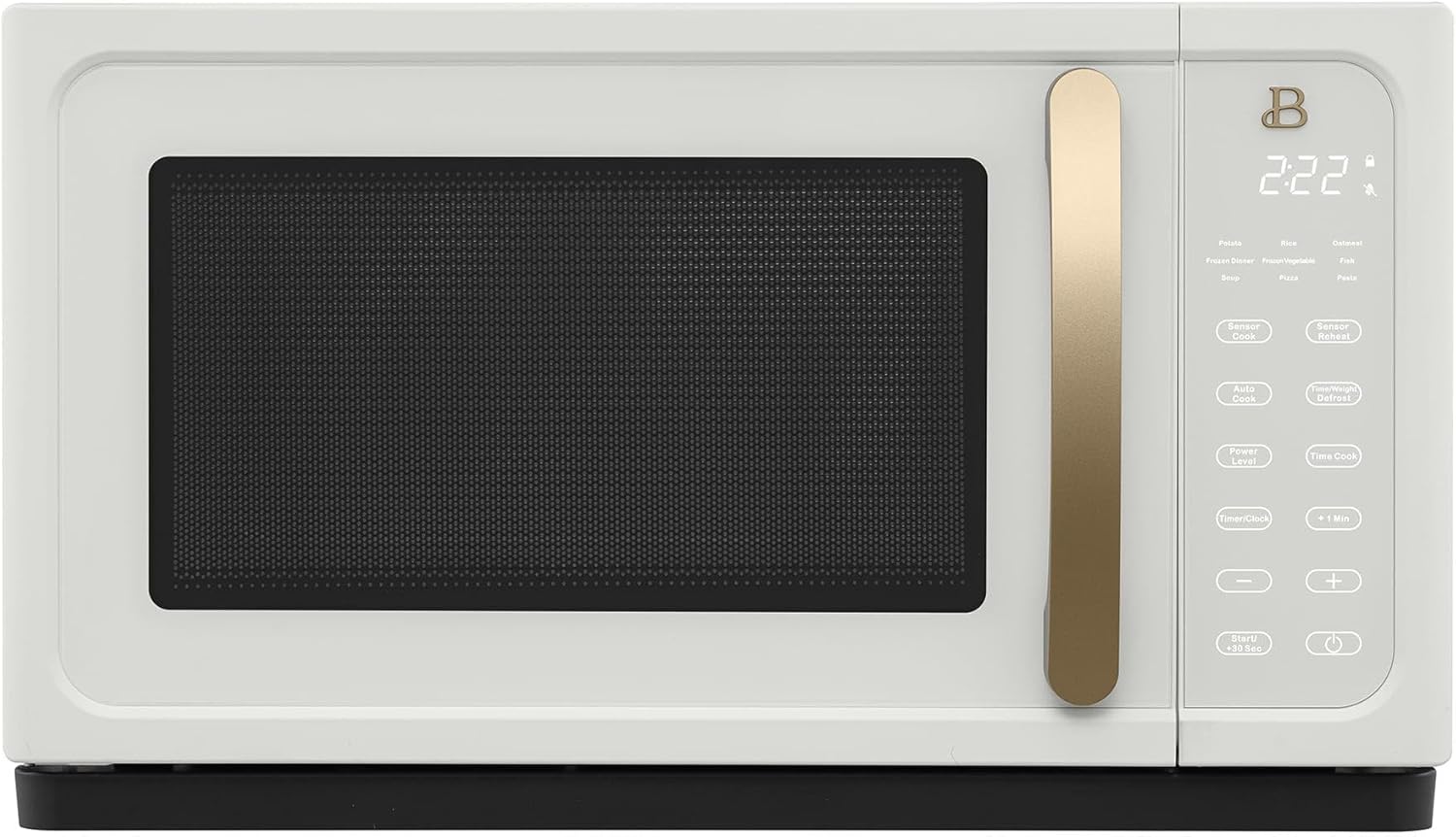 White 1.1 Cu Ft 1000 Watt Sensor Microwave Oven with Turntable Q440952