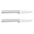 Peeling Paring Knife, Stainless Steel Blade, Brushed Aluminum Handle, Pack of 2 Y4229