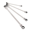 SAE Extra Long Double Box Flex Head Ratcheting Wrench Set (4-Piece) G340957