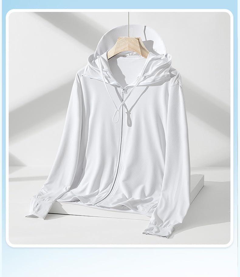 UPF 50+ Long Sleeve Full Zip Sun Protection Hooded Shirt G1983