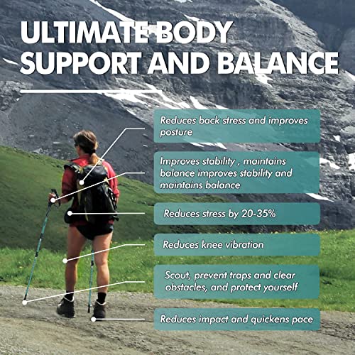 Adjustable Lightweight Collapsible Hiking Poles with Cork Grips Z575367