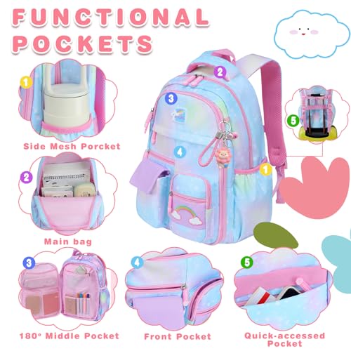 Anti-Theft Waterproof School Backpack for Girls Teens E837094