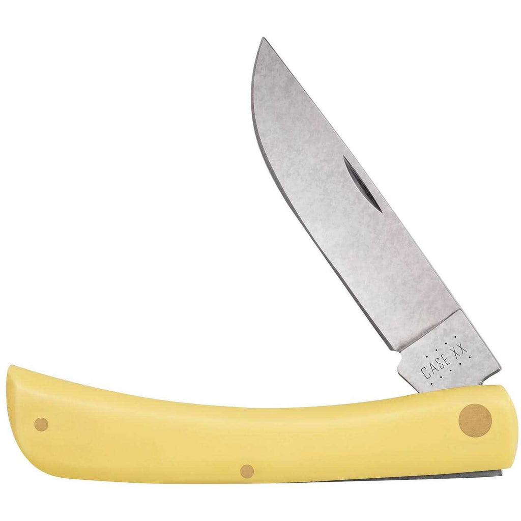 Yellow Delrin Handle CV Steel Pocket Knife I7170