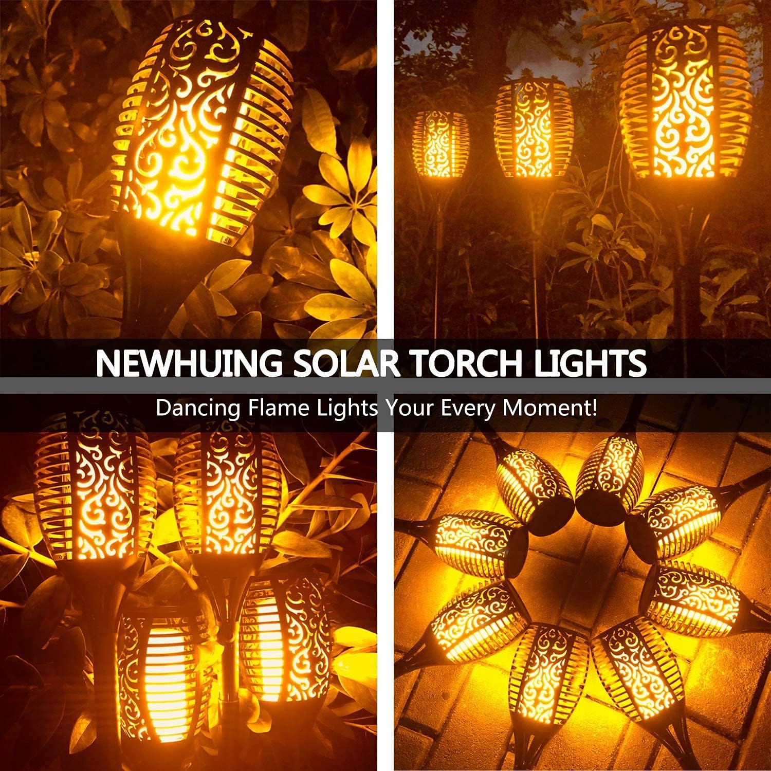 43 inch 96 LED Solar Torch Lights I8544