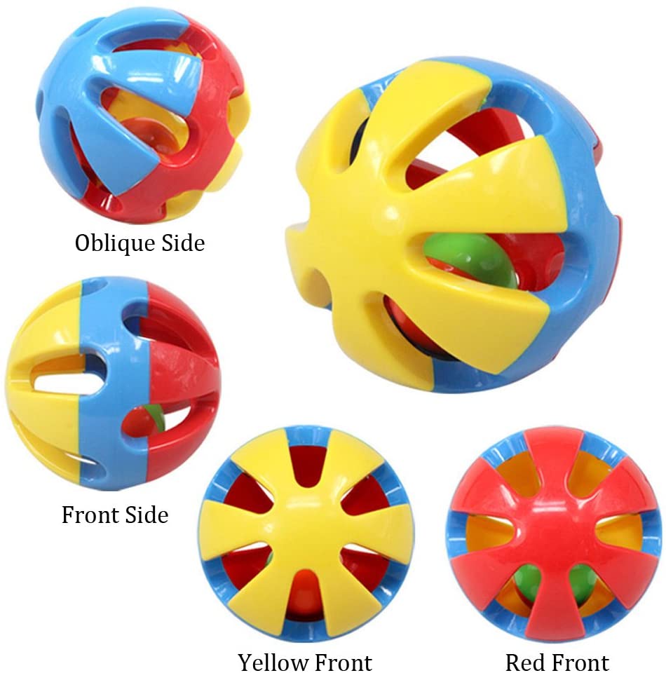3 Pcs Baby Rattle Ball Toys Colourful Shaking Bell Rolling Balls Newborn Handbells P3167
