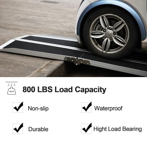 Portable 3FT Aluminum Non-Slip Wheelchair Ramp X313