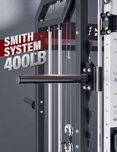 All-in-One Home Gym Smith Machine with Aluminum Pulley Set J39026