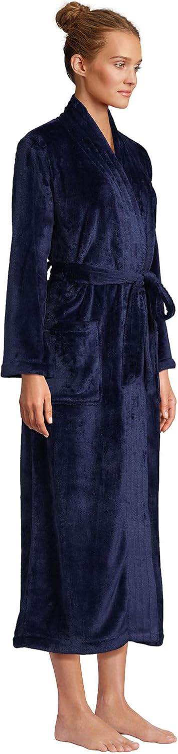 Deep Sea Navy Regular Small Long Wrap Robe L381615