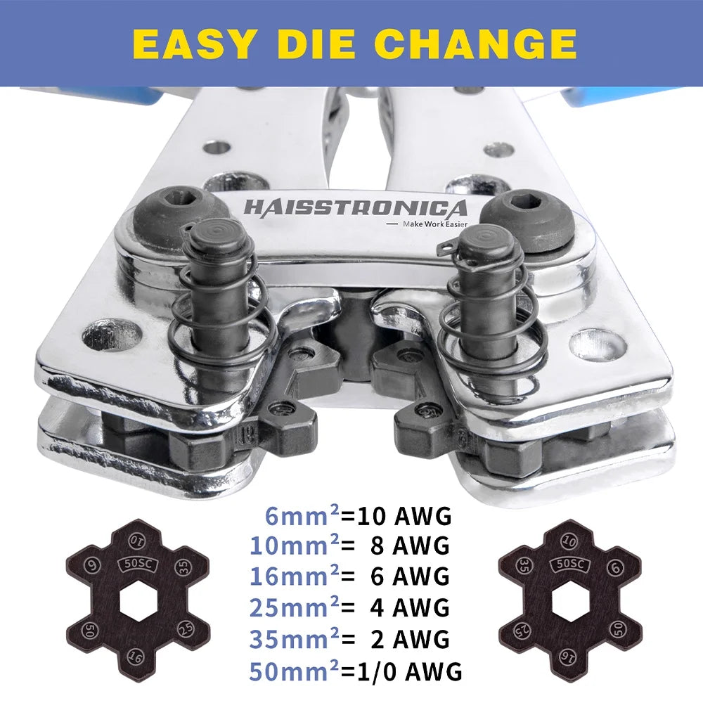 Battery Cable Lug Crimping Tool for AWG 10 8 6 4 2 1/0 A96295