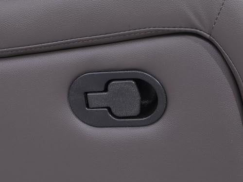 Black Oversized Manual Leather Recliner Sofa Couch with Cup Holders B828