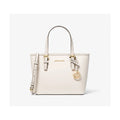 Light Cream Saffiano Leather Crossbody Tote Bag L346