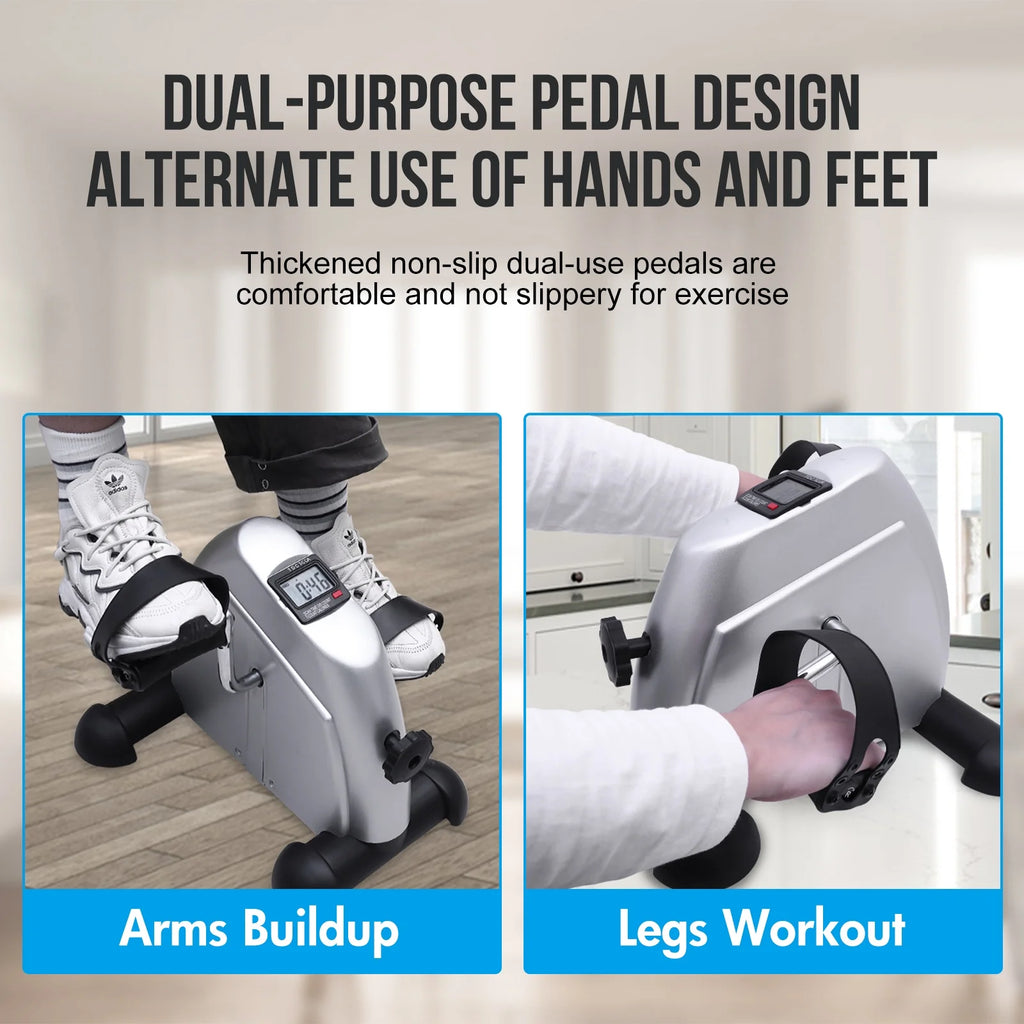 Under Desk Bike Pedal Exerciser Mini Exercise Bike with LCD Display C659602