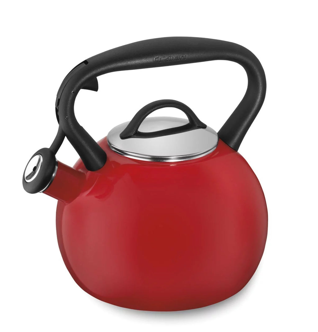 Red Porcelain Enamel on Steel Tea Kettle Y522828