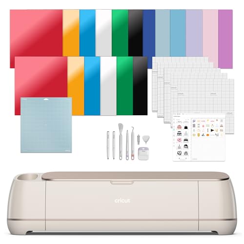 Smart Cutting Machine with Smart Vinyl, Cardstock, Transfer Tape, Iron On HTV, Mat, Pens, Tool Kit E557741