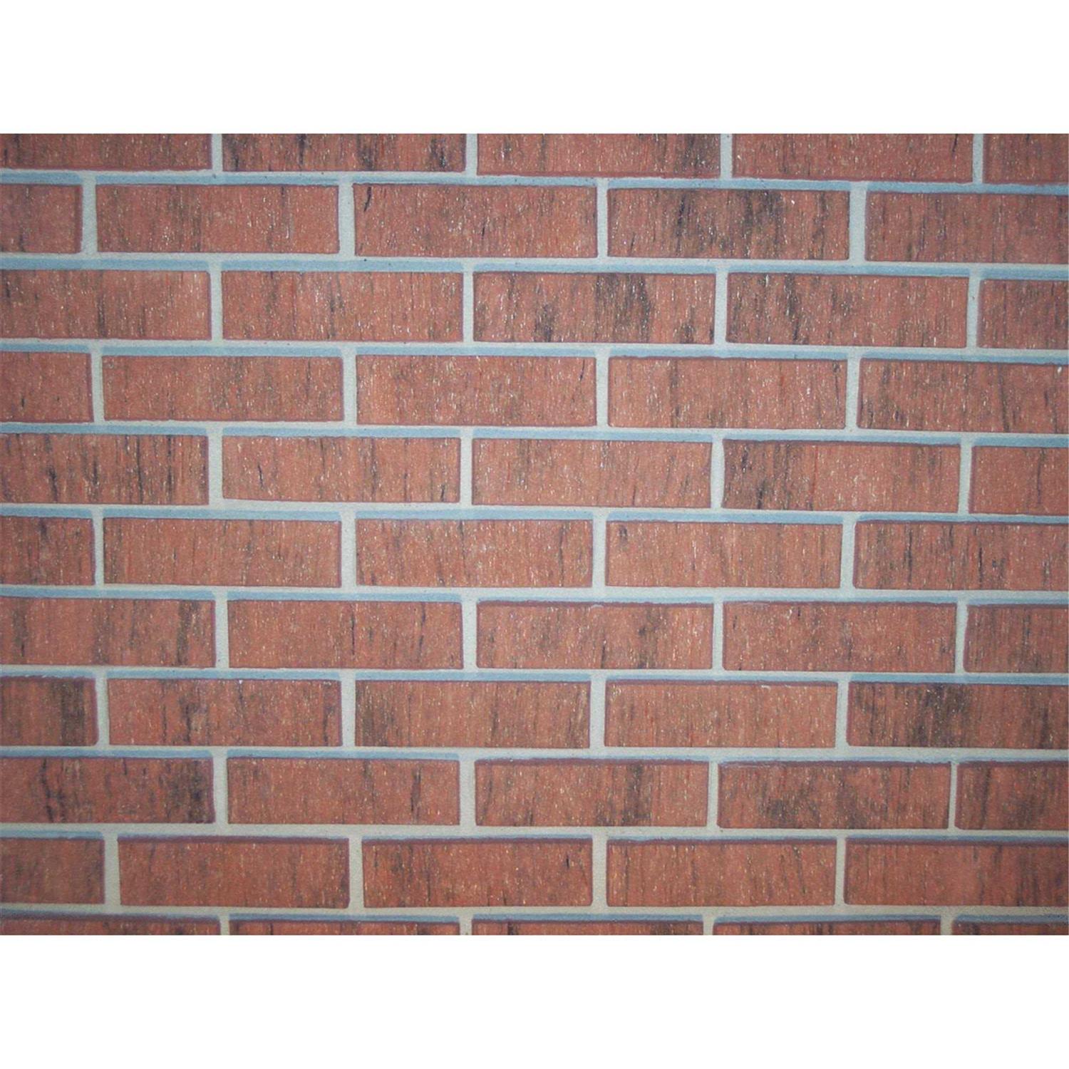 8 in. x 2.25 in. x 0.44 in. Concrete Red Thin Brick Veneer D9545
