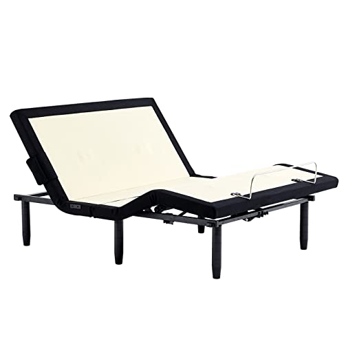 Full Adjustable Bed Frame with Back Massage and Wireless Remote B24565