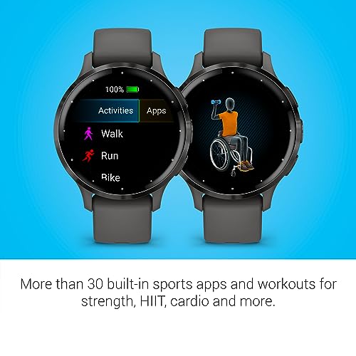 Slate Stainless Steel Bezel 1.2-Inch AMOLED Touchscreen Display Smart Watch with 41mm Pebble Gray Case and Silicone Band C3440
