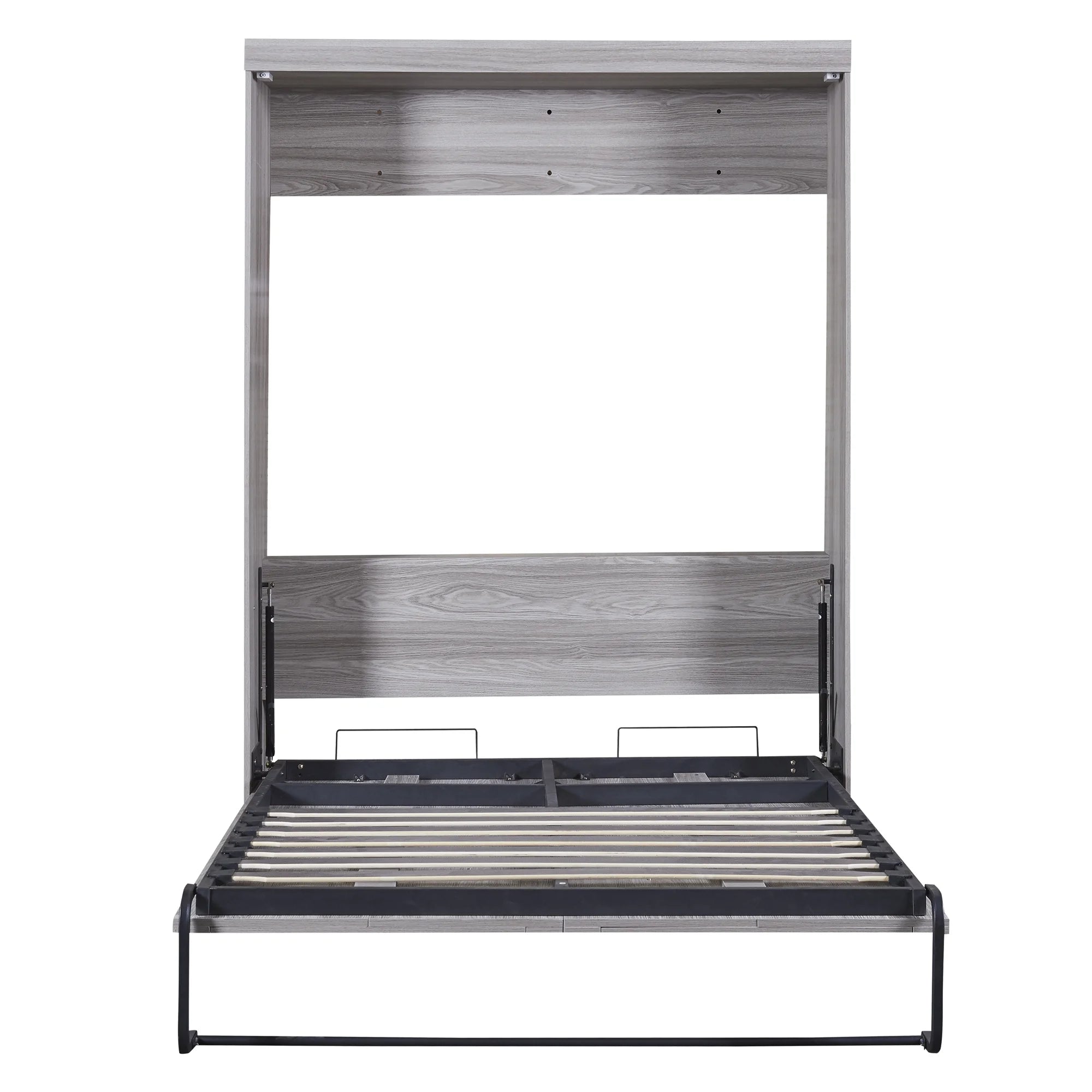 Gray Pine Wood Full Size Murphy Bed Z216575