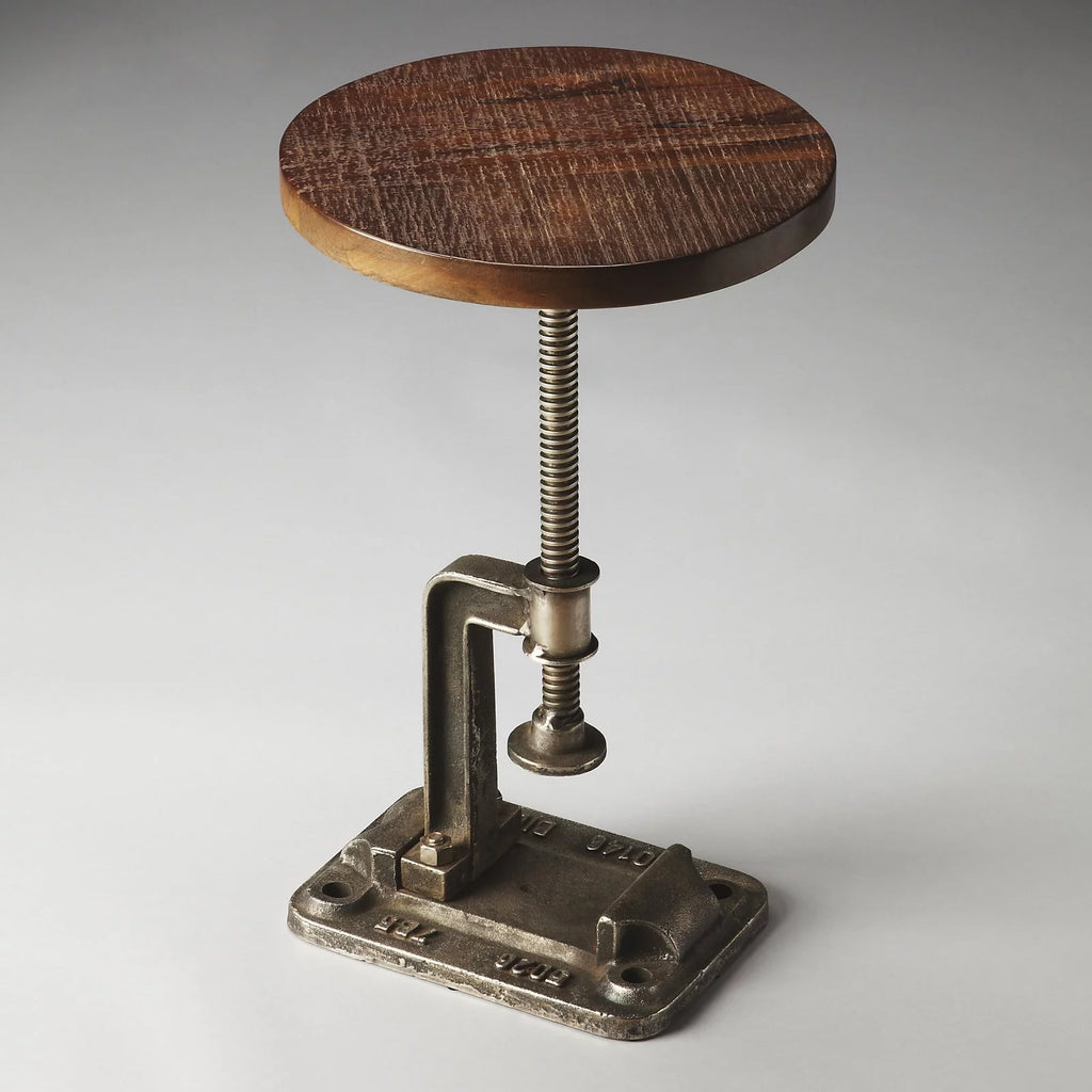 Industrial Chic Adjustable Accent Table I7046