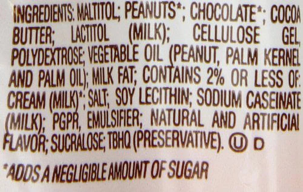 Sugar-Free Milk Chocolate Peanut Butter Candy, 3 Ounce Bag (Pack of 12) D327