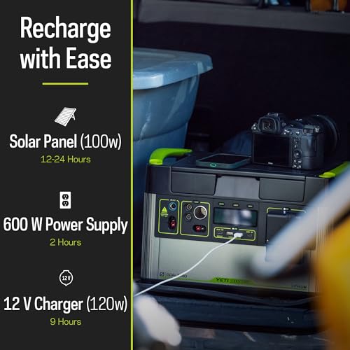Portable Power Station, 1,000 W, Solar-Powered Generator X3228
