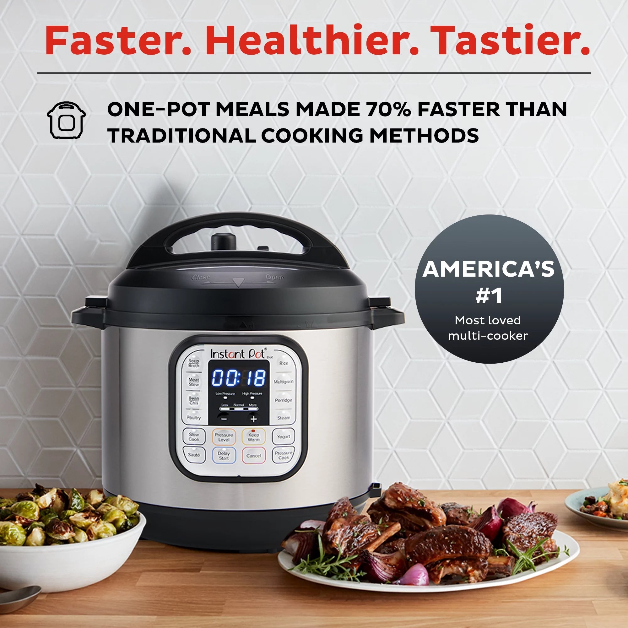 7-in-1 Electric Pressure Cooker, Stainless Steel, 8 Quart G53546