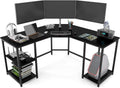 L-Shaped Corner Desk with Shelves H98400