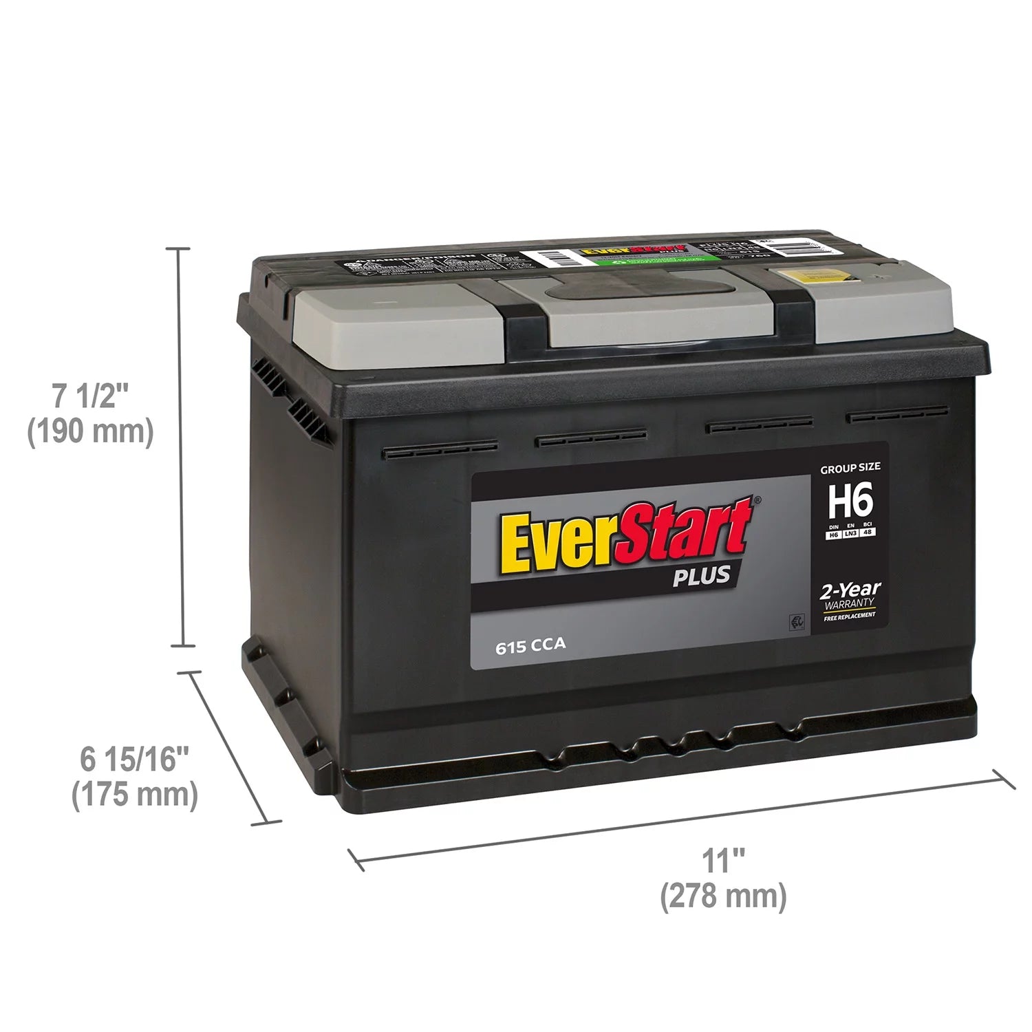 Group Size 78 12 Volt 600 CCA Lead Acid Automotive Battery D21479
