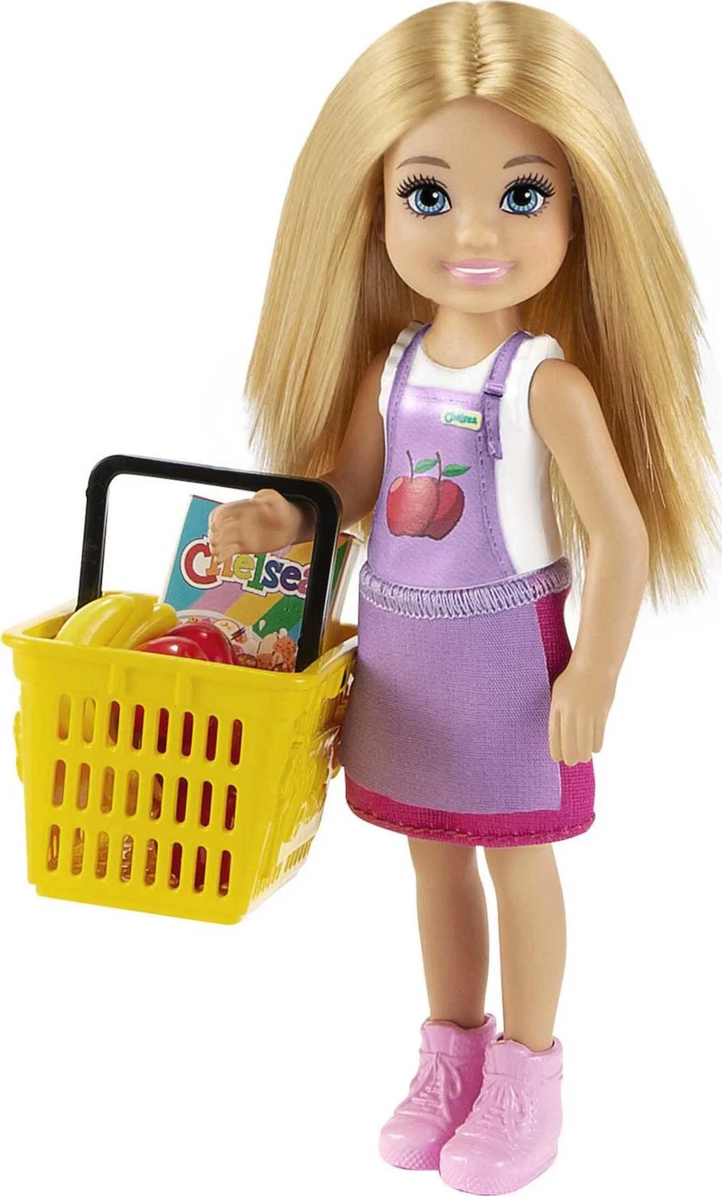 Chelsea Can Be Snack Stand Playset with Blonde Small Doll & 15+ Grocery-Themed Accessories M310